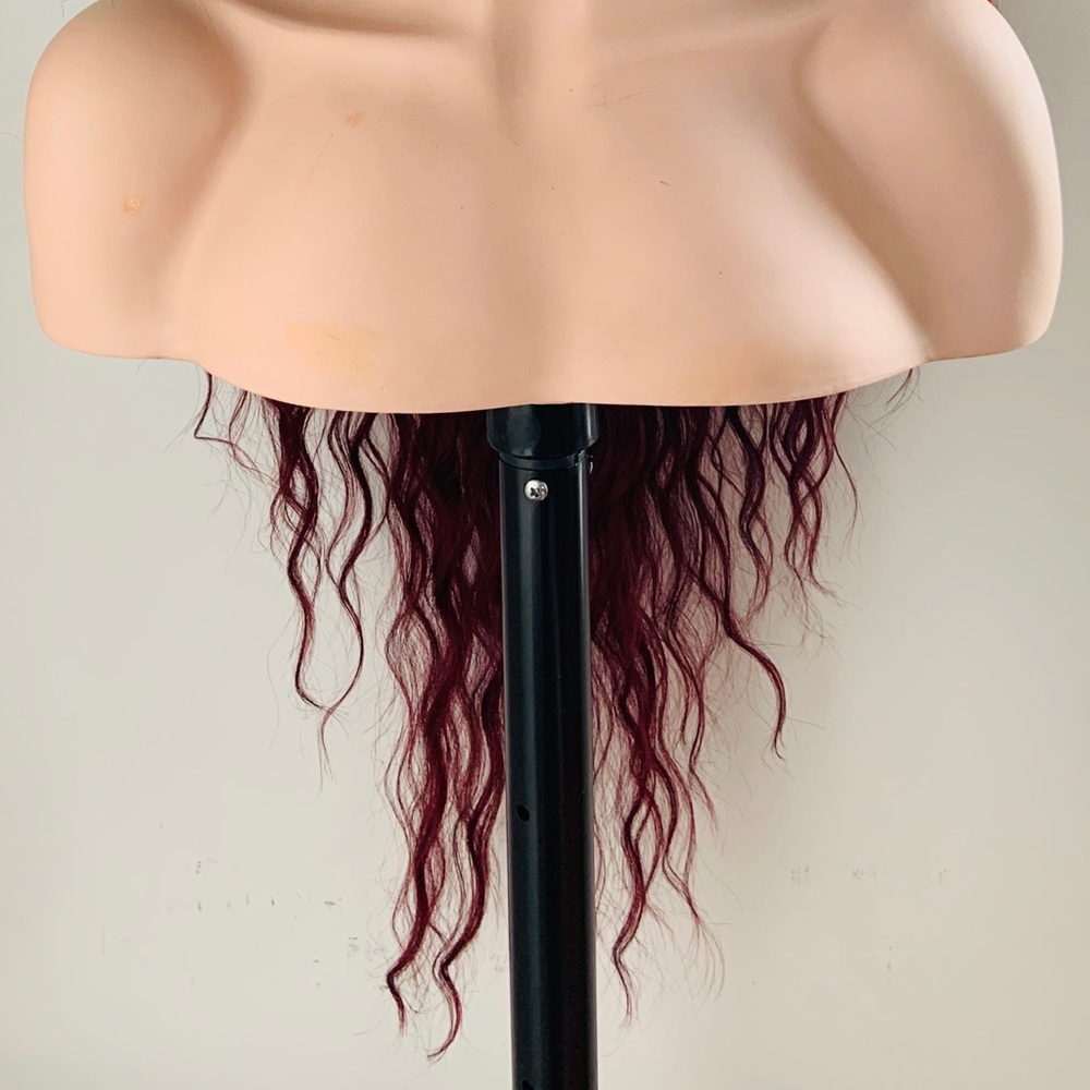 26” Ombre Burgundy Premium Synthetic Fiber Lace Front Wig - Picture 11 of 13